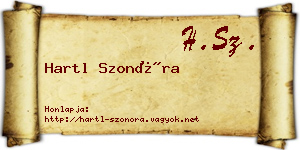 Hartl Szonóra névjegykártya